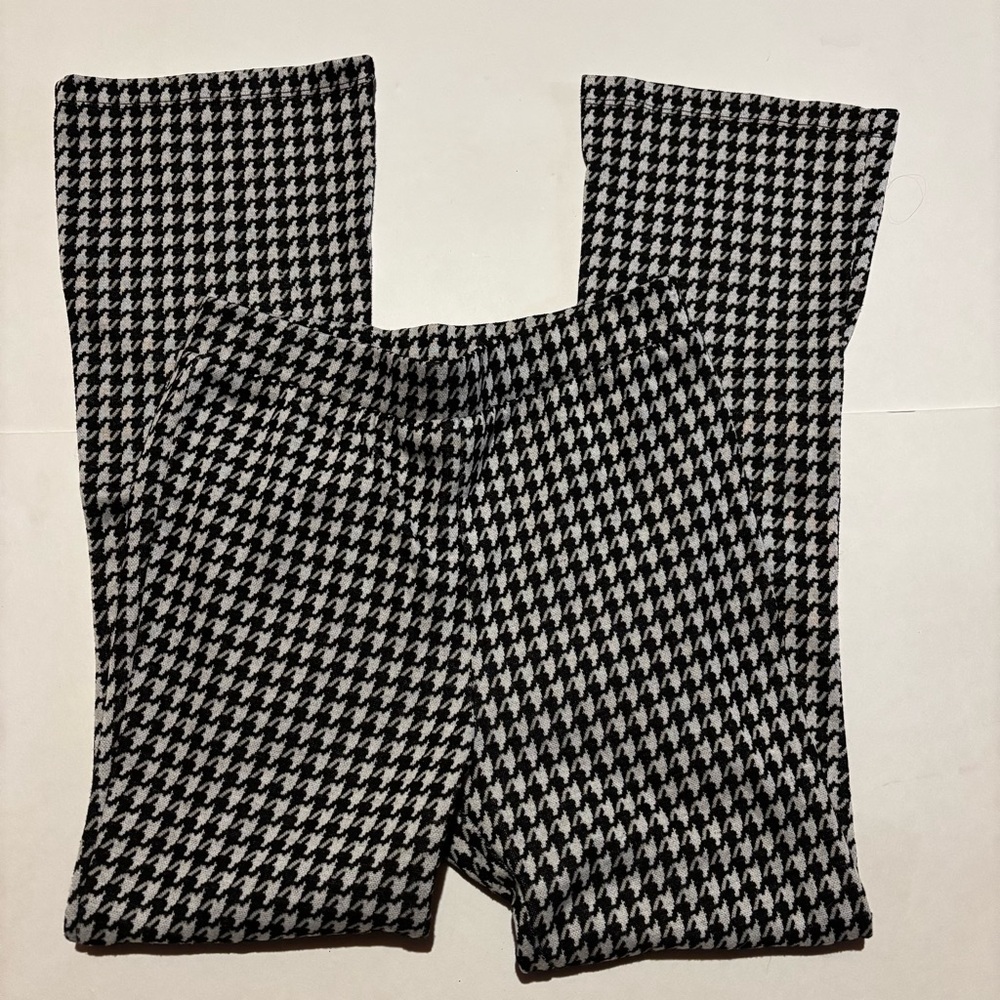 black and white houndstooth fit and flare pants from forever 21